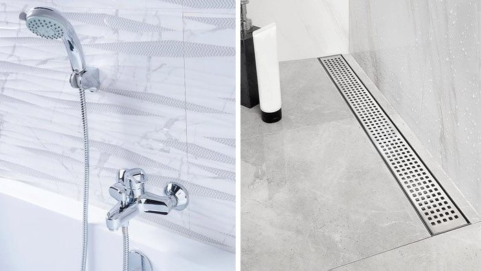 Смеситель  для ванны и трап для душа 